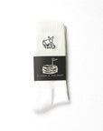 Dogleg Socks White - Mogshade