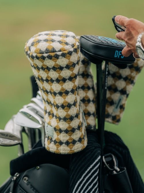 Azulejo Gray &amp; Pale Yellow Headcover - Mogshade