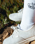 Dogleg Socks White - Mogshade